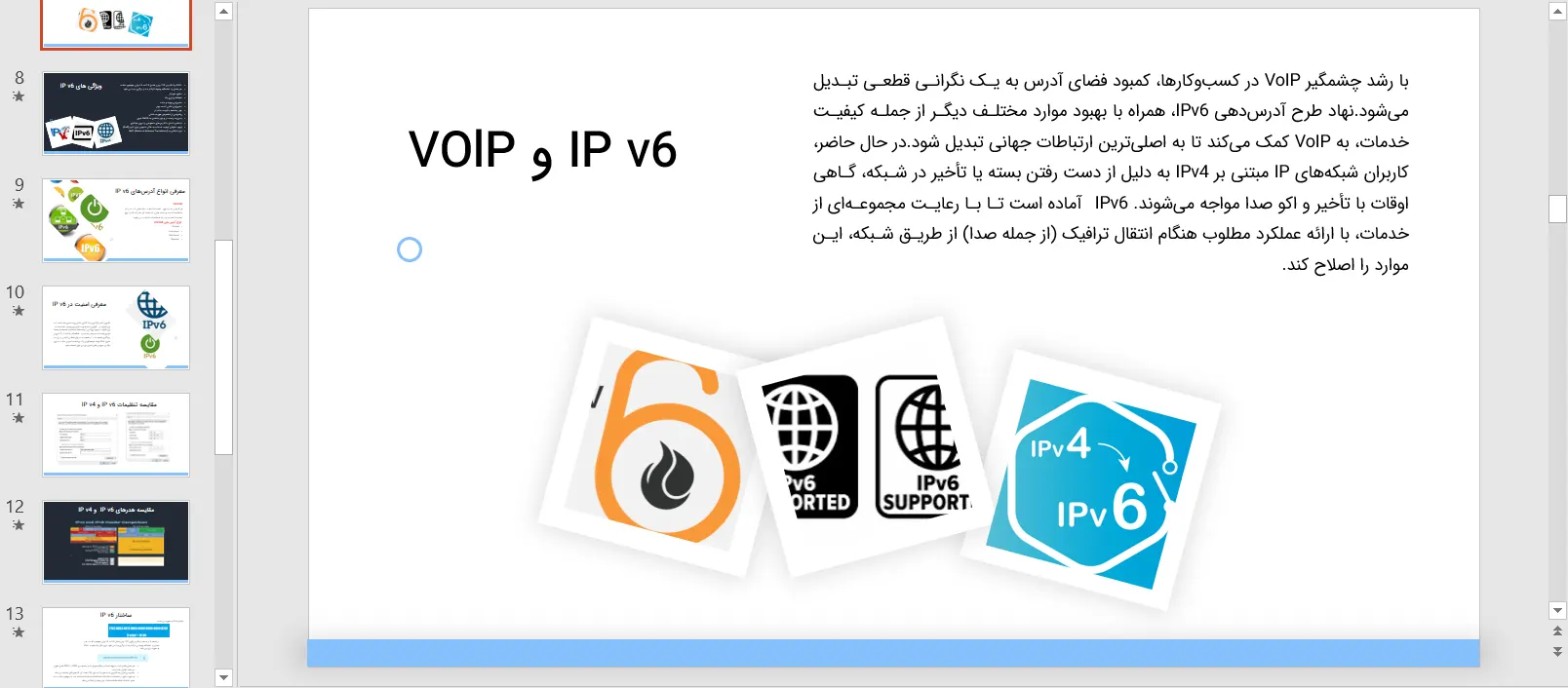 پاورپوینت معرفی IP V6