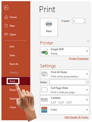 سربرگ File در پاورپوینت + توضیح ریز به ریز 124 سربرگ File در پاورپوینت
