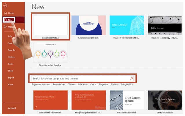 سربرگ File در پاورپوینت + توضیح ریز به ریز 117 سربرگ File در پاورپوینت