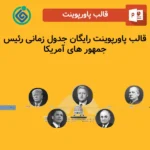 قالب پاورپوینت رایگان جدول زمانی رئیس جمهور های آمریکا